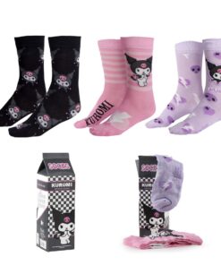 SOCKS PACK 3 PIECES HELLO KITTY KUROMI