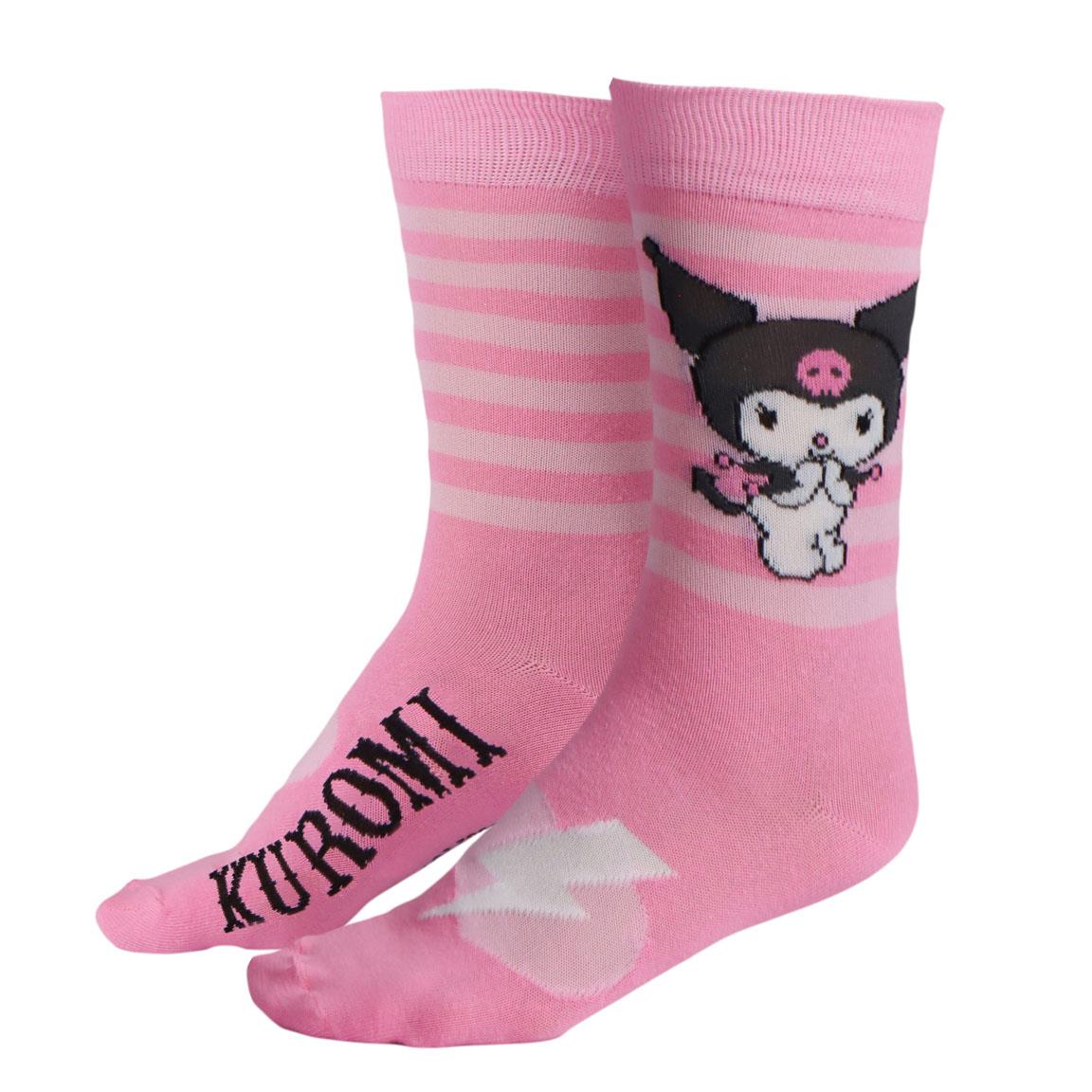 SOCKS PACK 3 PIECES HELLO KITTY KUROMI - Image 4