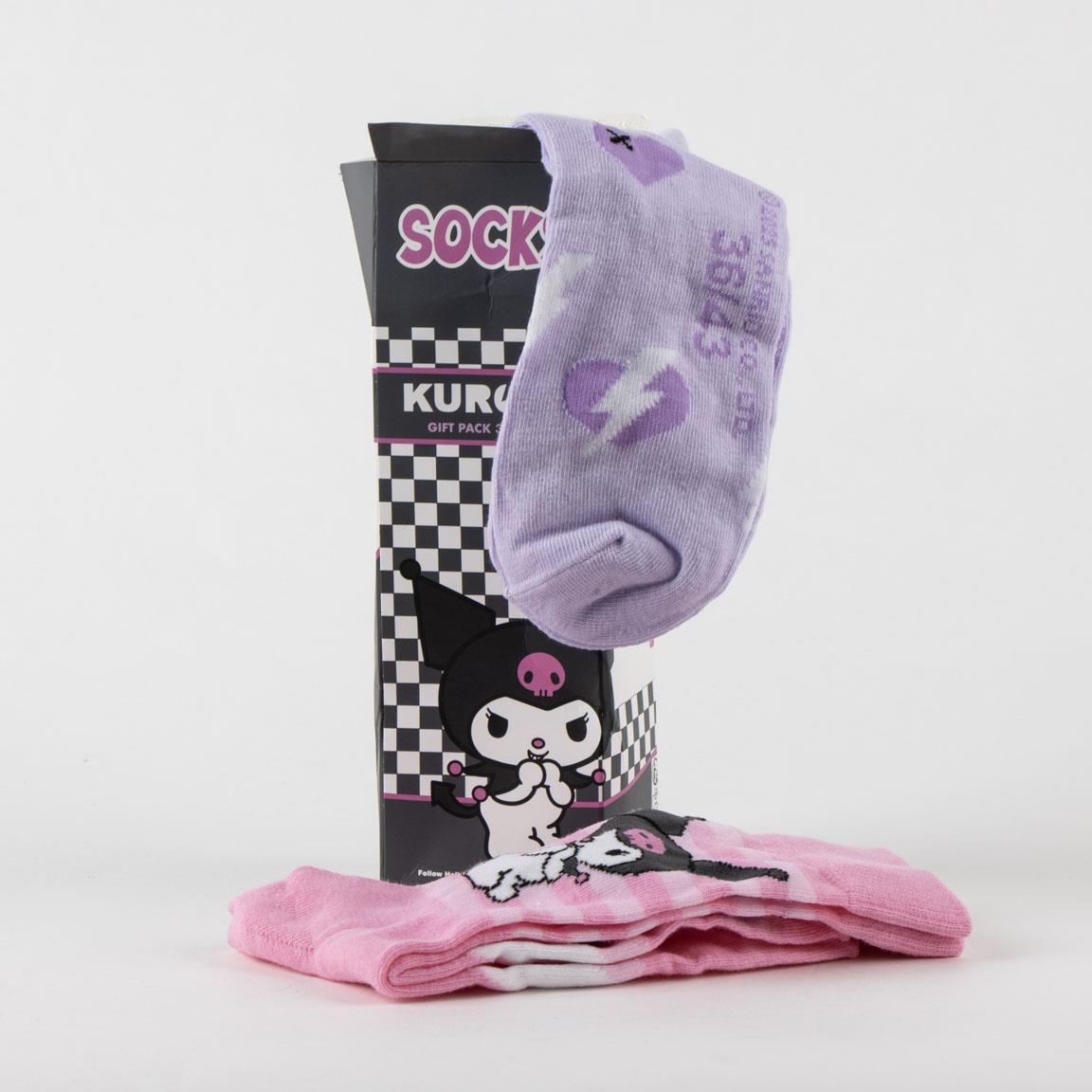 SOCKS PACK 3 PIECES HELLO KITTY KUROMI - Image 6