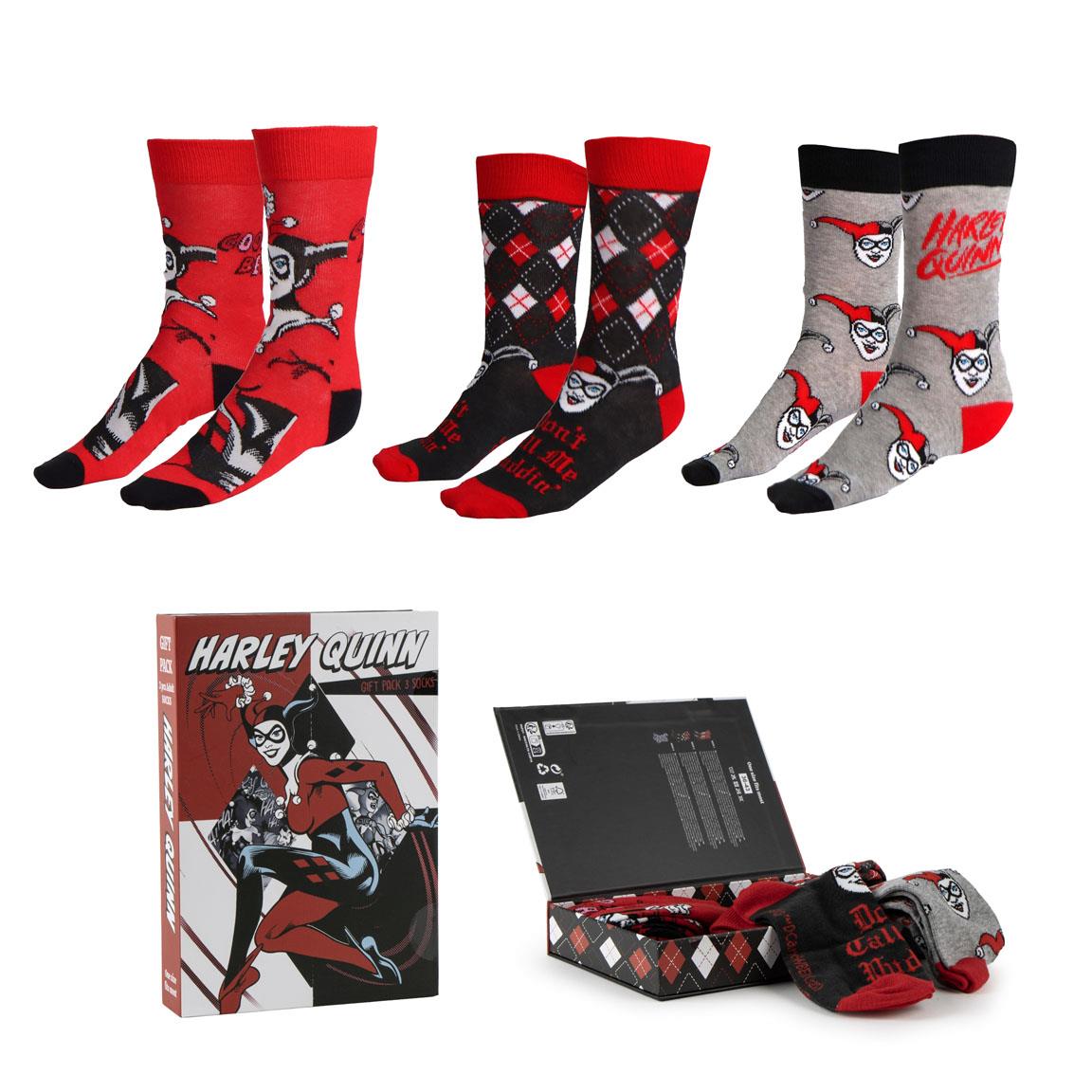 SOCKS PACK 3 PIECES HARLEY QUINN