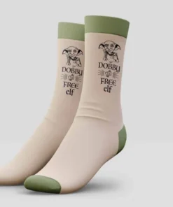 Socks Dobby Cream and green